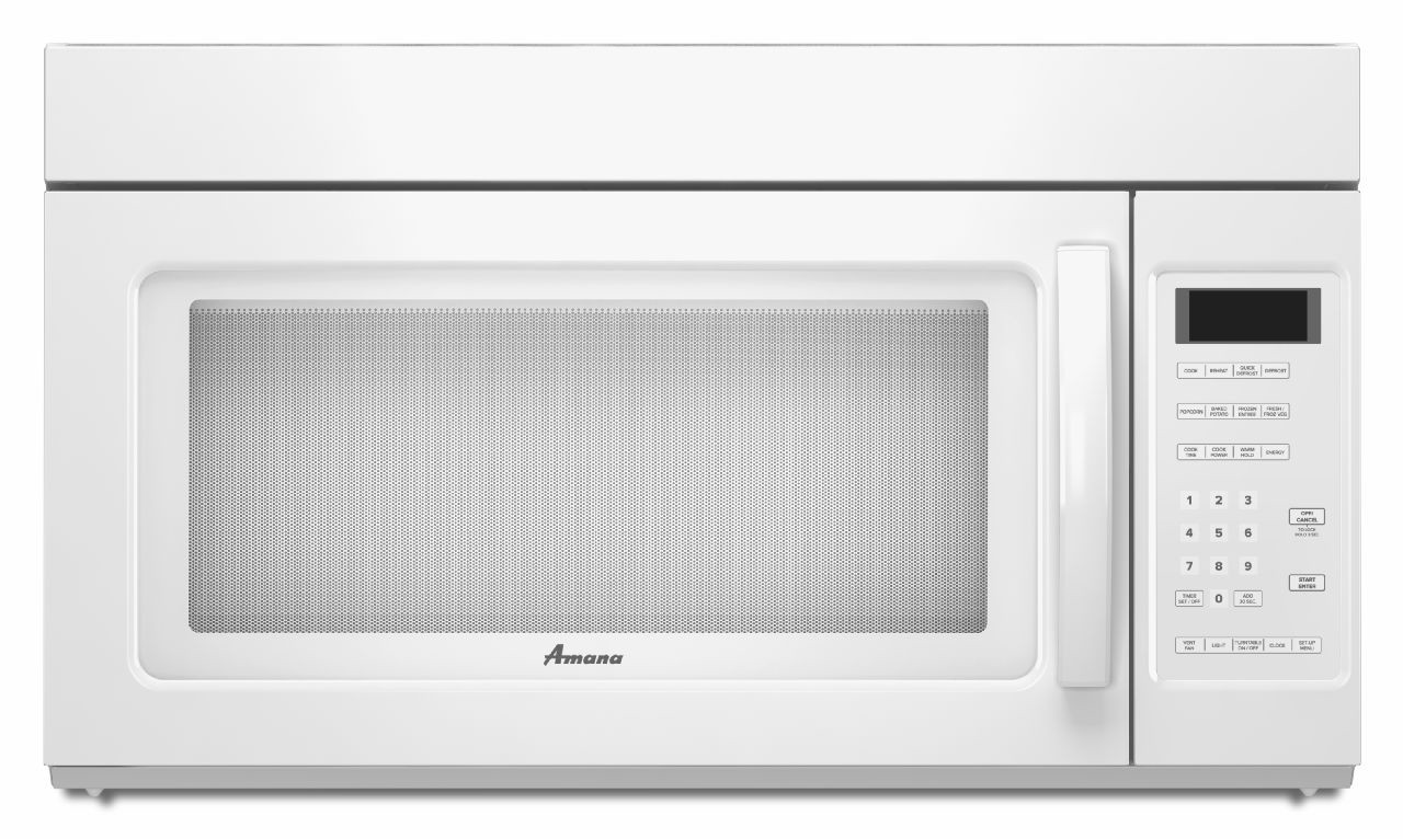Amana AMV2175CW 1.7 cu. ft. OvertheRange Microwave Oven with 1000 Cooking Watts, Sensor