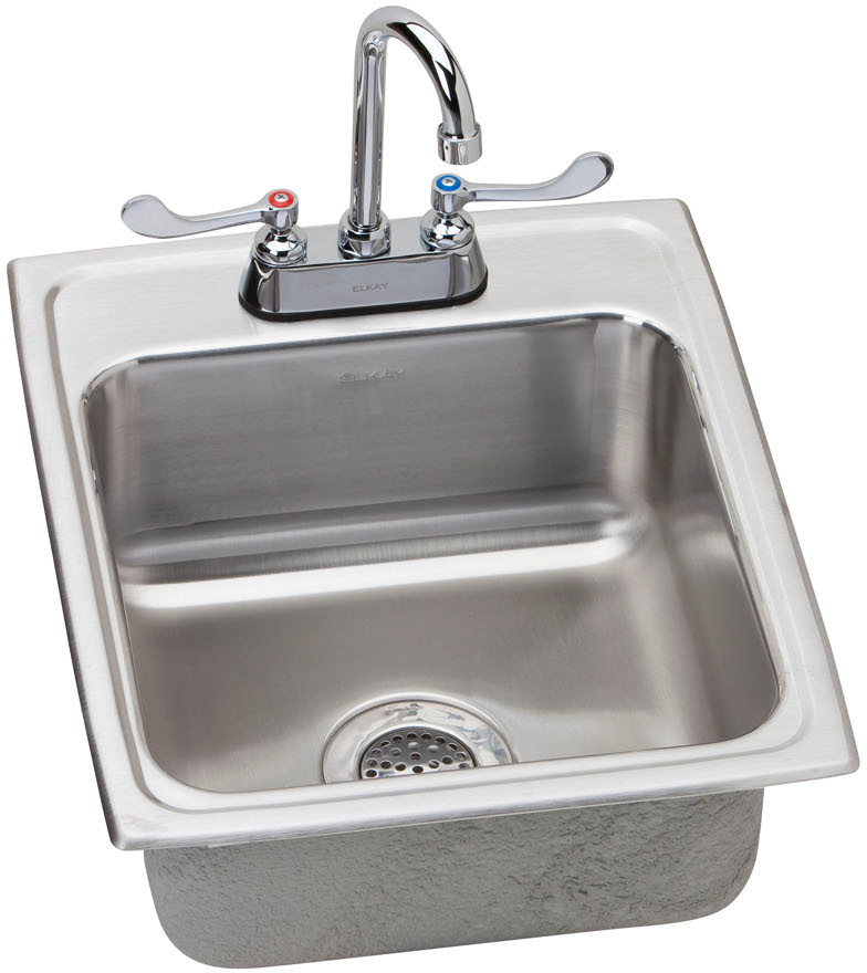 Elkay LRAD172055C 17 Inch Drop-In Stainless Steel Sink Package with 5-1 Elkay Stainless Steel Sinks Drop-in