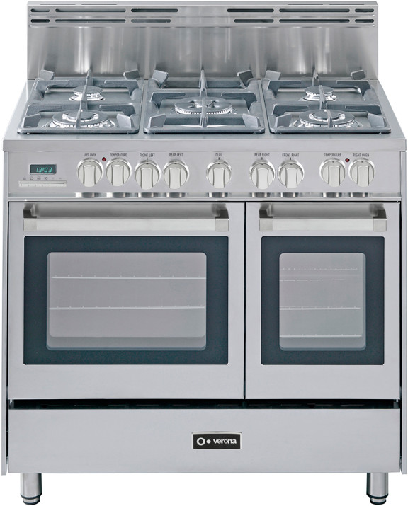 Verona Designer Series 36" All Gas Range Oven 3 pc Package Stainless Steel