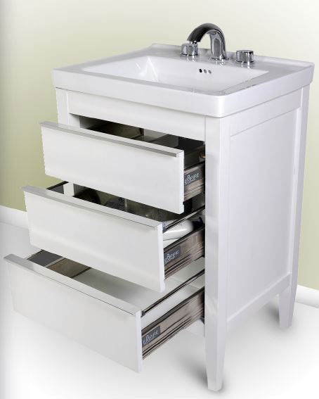 Empire Industries Cp24w 24 Inch, 24 Inch Bathroom Vanity With Drawers