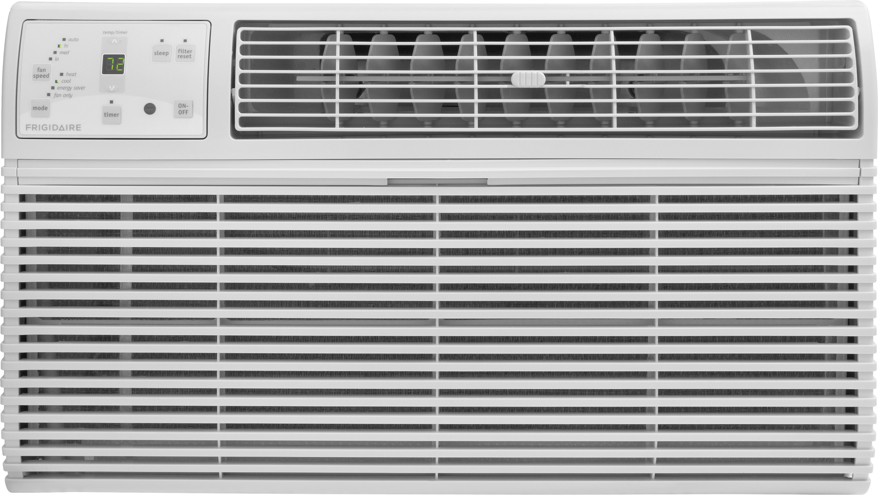 Frigidaire Ffth1222r2 12 000 Btu Thru The Wall Air Conditioner With 10 600 Btu Electric Heat 9 5 Eer R 410a Refrigerant 3 5 Pts Hr Dehumidification Energy Saver And 230 208 Volts