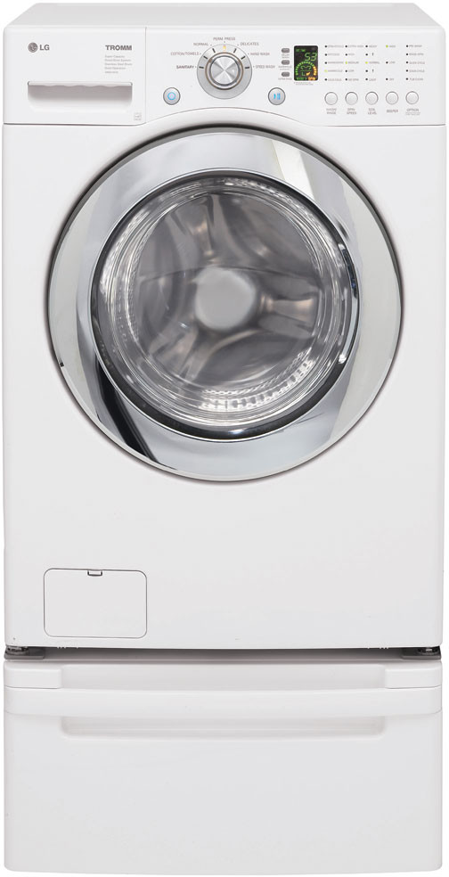 Lg Wm2233hw 27 Inch Front Load Washer With 4 0 Cu Ft Capacity 7 Wash Cycles 5 Temperature Levels 1100 Rpm Spin Speed And Senseclean System White