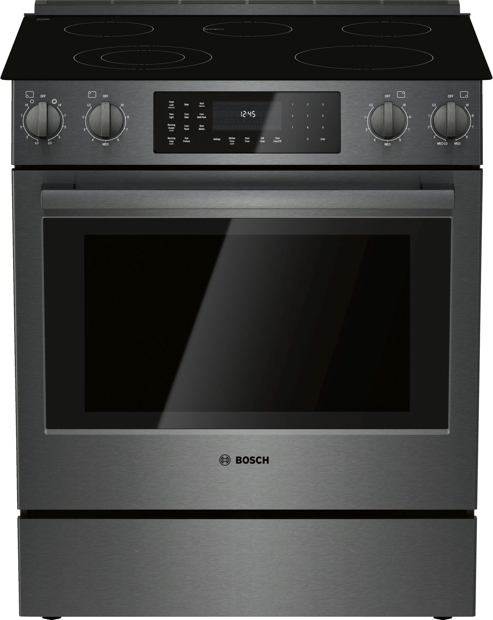 Universal BOSCH Cooker Oven Hob BLACK CONTROL KNOB & ADAPTOR x 4 