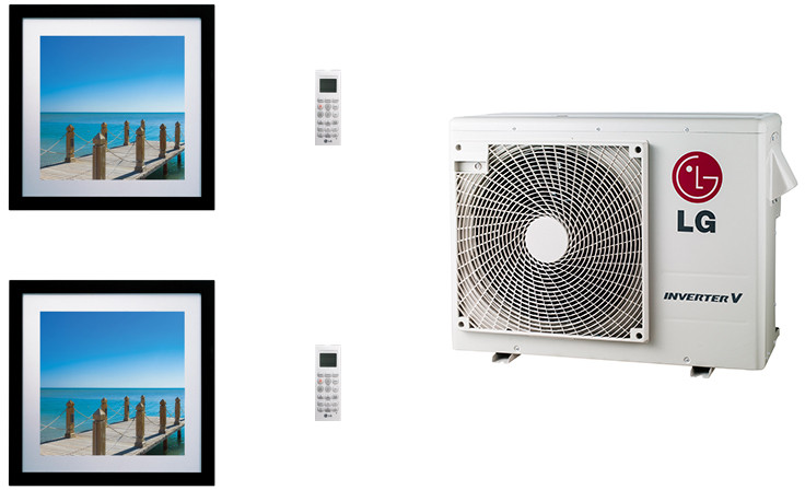 LG LGARG24B2 2 Room Mini Split Air Conditioning System