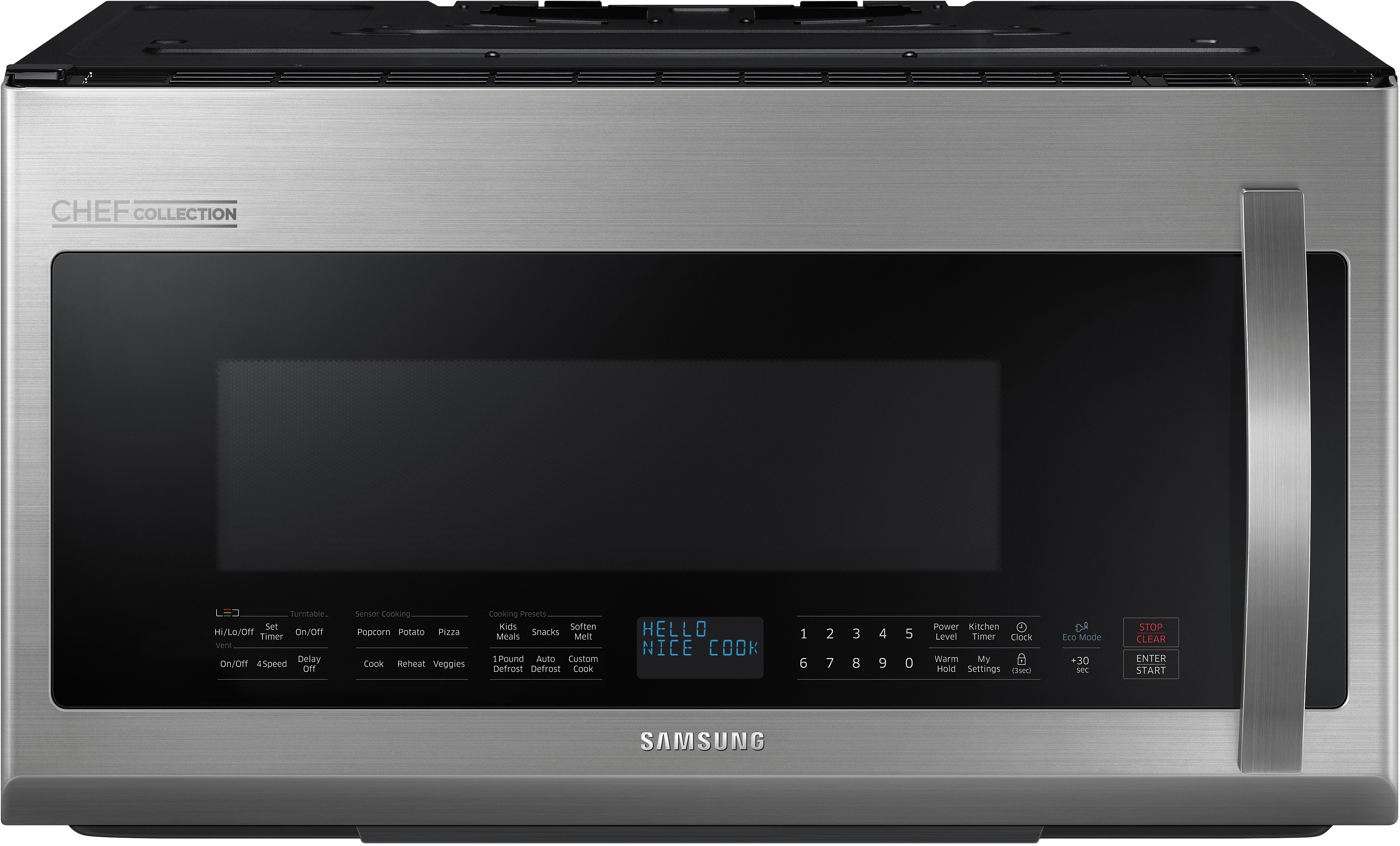 Jurassic Park onderdelen Fitness Samsung ME21H9900AS 2.1 cu. ft. Over-the-Range Microwave Oven with 1000  Watts, 10 Power Levels, 430 CFM Venting System, Pro-Clean Filter, Sensor  Cook Technology, Ceramic Enamel Interior, Glass Turntable, Bottom Controls  and LED