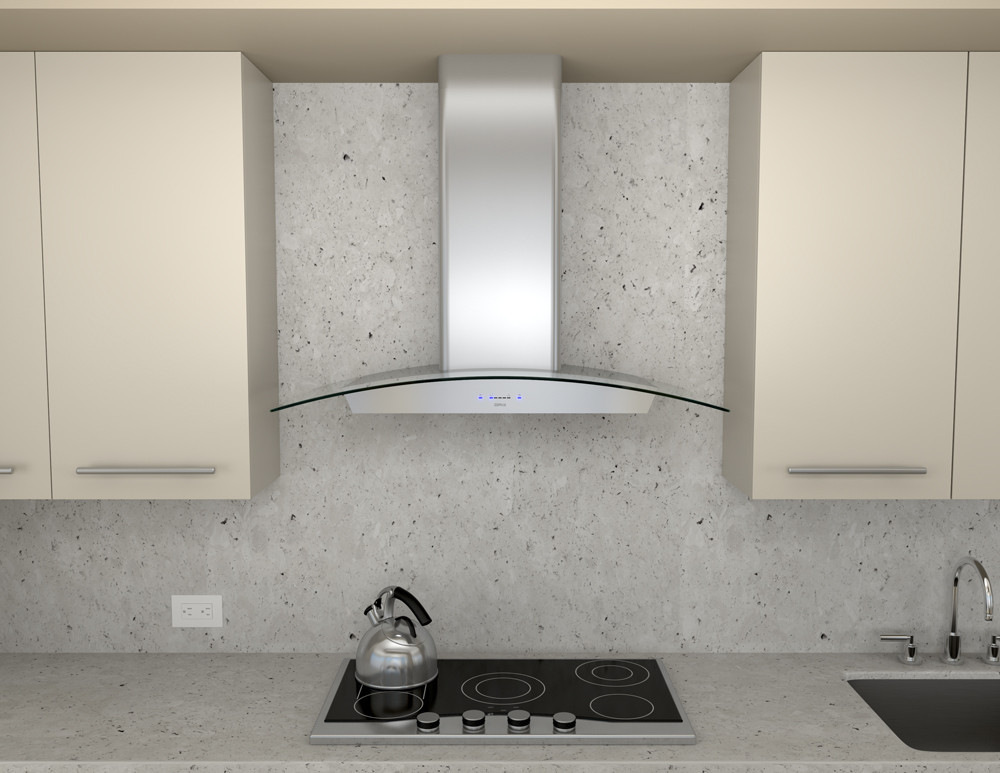 dvs. enorm parfume Zephyr ZRVM90BGG 36 Inch Wall Mount Chimney Hood with 600 CFM Blower, ACT™  Technology, ICON Touch® Controls, BriteStrip™ LED lighting, Glass Canopy,  Aluminum Mesh Filters, and Auto Delay-Off: Smoke-Gray