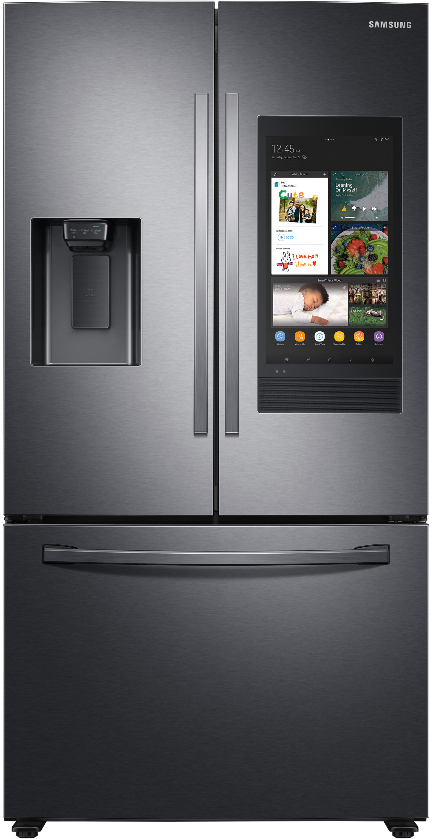Samsung Sareradwmw9490 4 Piece Kitchen Appliances Package With French Door Refrigerator Gas Range Dishwasher And Over The Range Microwave