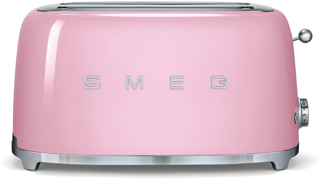Smeg TSF02PKUS Countertop Toaster with 4 Slice Capacity, Defrost